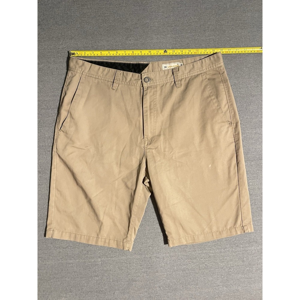 Volcom Khaki Chino Shorts Mens Size 38 Skate Surf Casual Streetwear